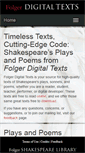 Mobile Screenshot of folgerdigitaltexts.org