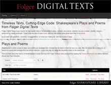 Tablet Screenshot of folgerdigitaltexts.org